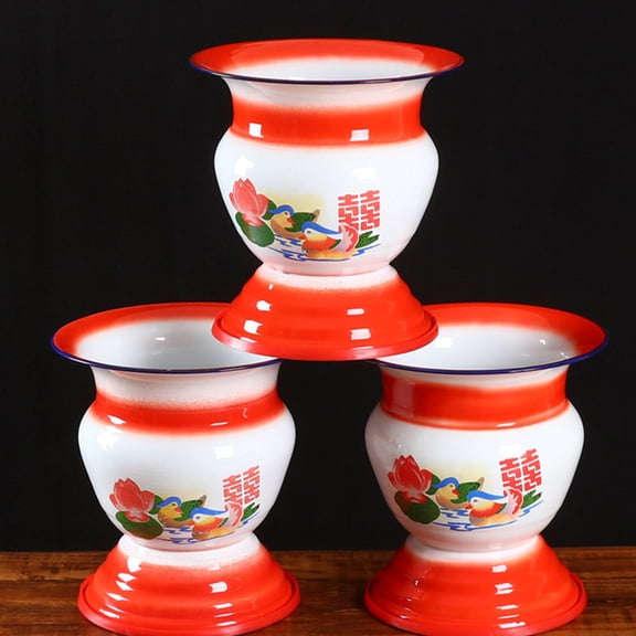 GOOHOCHY for Toilet Seat Chamber Pots Spittoon Practical Enamel Easy Use Elder
