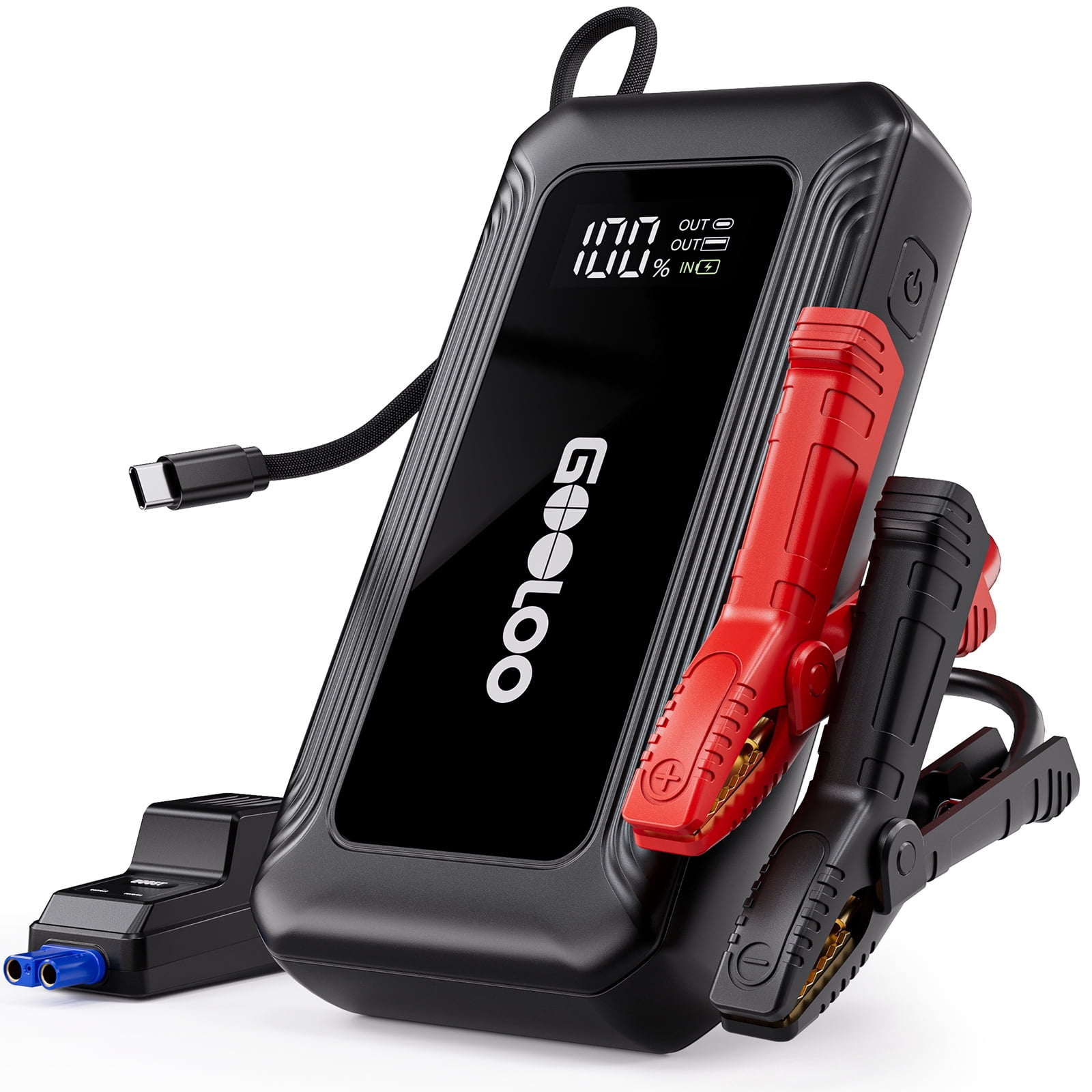GOOLOO G7X Supersafe Jump Starter, 3000A Car Jump Starter with Built-in USB-C 45W Fast Charging Cable, USB-C PD 45W Power Bank, Safe Battery Booster for 8.5L Gas/6.0L Diesel