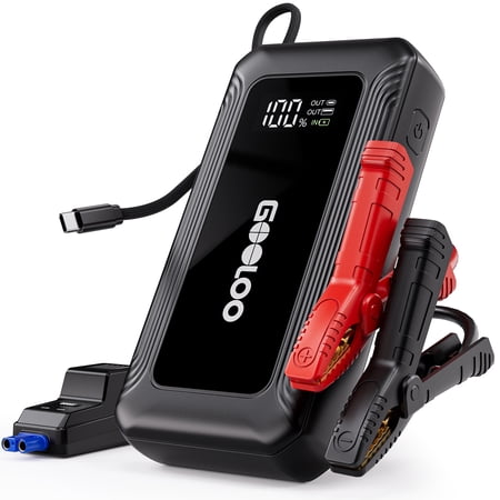 GOOLOO G7X Supersafe Jump Starter, 3000A Car Jump Starter with Built-in USB-C 45W Fast Charging Cable, USB-C PD 45W Power Bank, Safe Battery Booster for 8.5L Gas/6.0L Diesel
