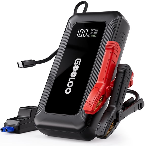 GOOLOO G7X Supersafe Jump Starter, 3000A Car Jump Starter with Built-in USB-C 45W Fast Charging Cable, USB-C PD 45W Power Bank, Safe Battery Booster for 8.5L Gas/6.0L Diesel