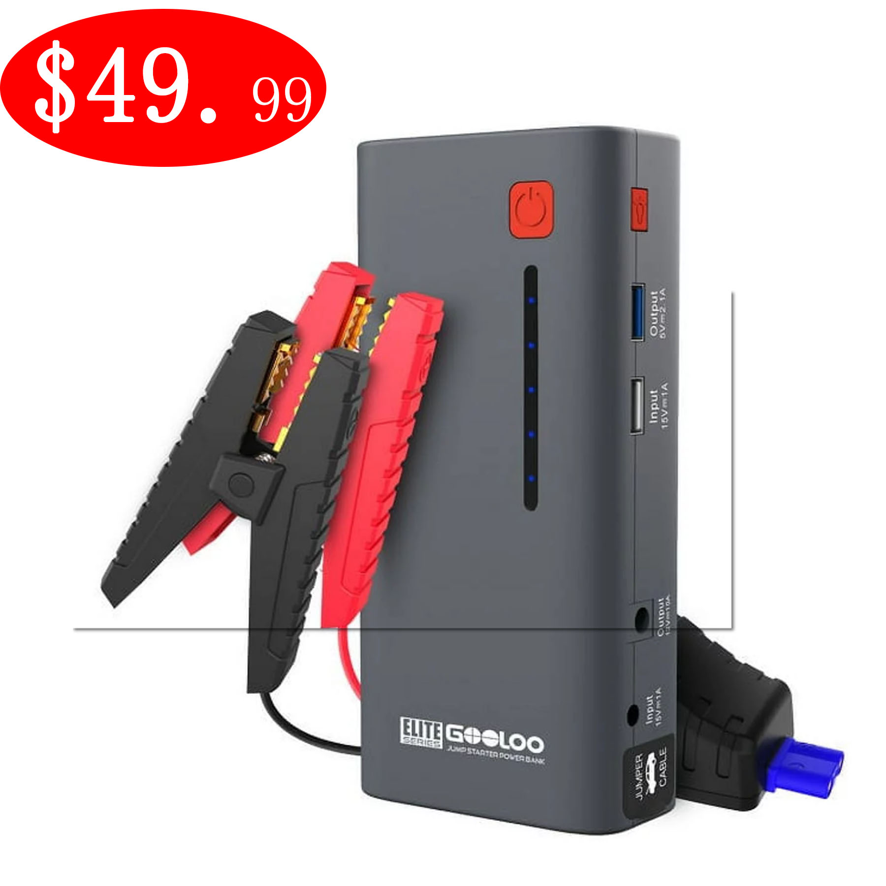 GOOLOO Car Jump Starter,1200A Peak Portable Jumper Pack(Up to 7.0L Gas