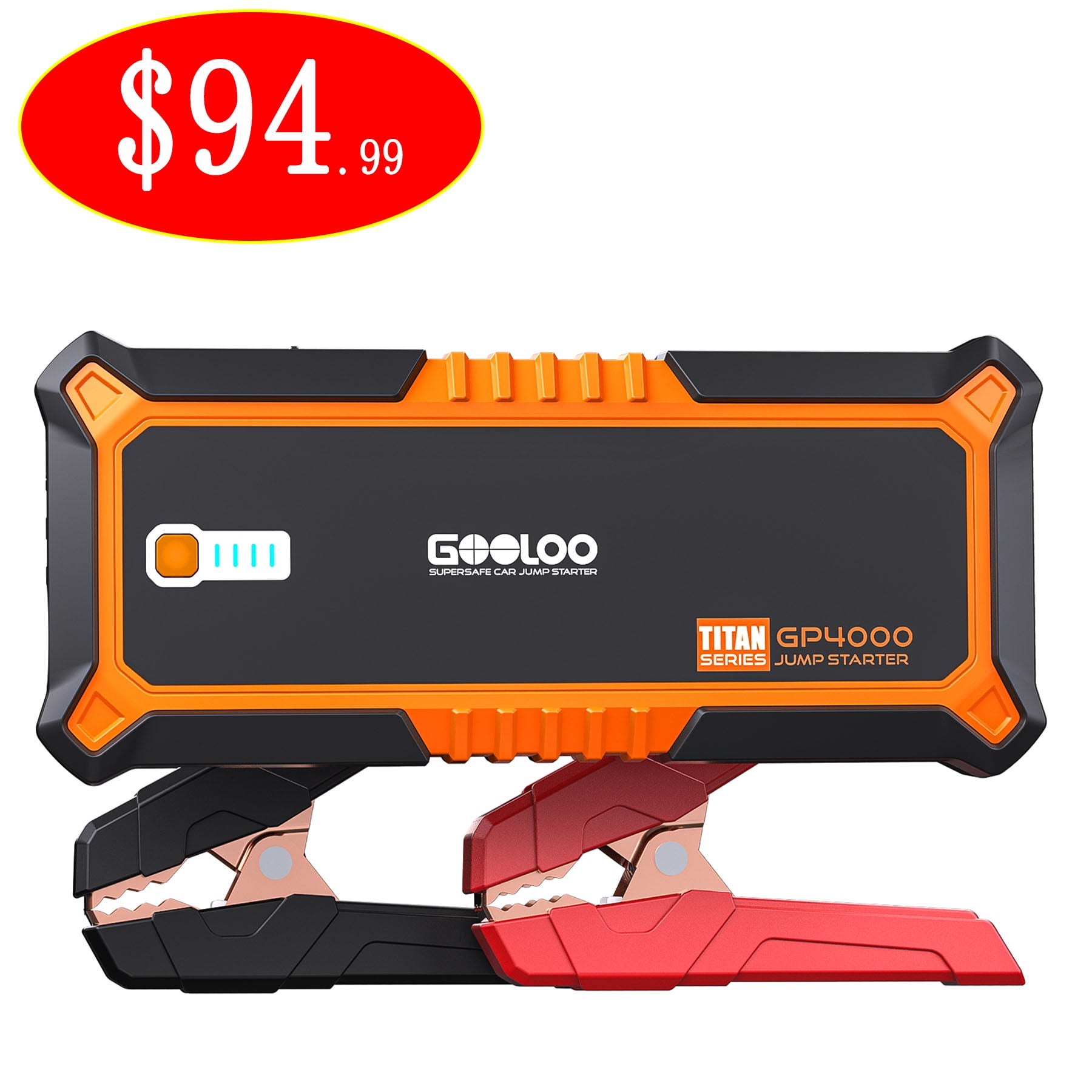 GOOLOO Car Jump Starter,4000A Peak 12V Battery Jumper Box for All Gas