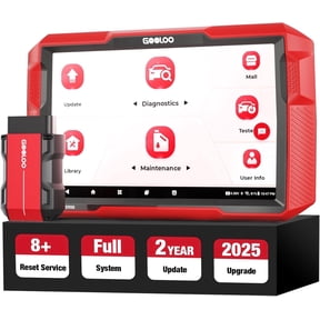 GOOLOO DS900 OBD2 Scanner: 8" Touchscreen, Bidirectional Control, Bluetooth 5.0, Active Test, 10000mAh Battery, FCA 11 OS