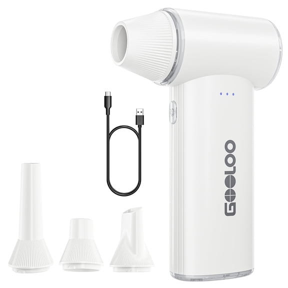 GOOLOO F3 Cordless Electric Air Duster,150,000 RPM Mini Compressed Air Blower,3-Speed Rechargeable Portable Cleaner for PC,Car&Outdoor,Beige