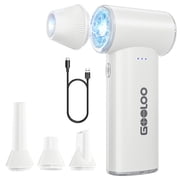 GOOLOO F3 Cordless Electric Air Duster,150,000 RPM Mini Compressed Air Blower,3-Speed Rechargeable Portable Cleaner for PC,Car&Outdoor,Beige
