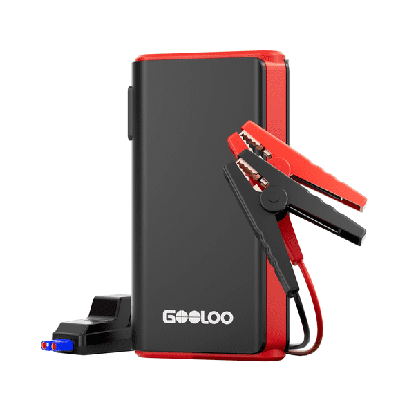 GOOLOO GE2000 2000A Portable Jump Starter, Starts Up to 8.0L Gas & 6.0L Diesel Engines, Compact Car Battery Booster with SuperSafe™, BOOST Mode, LCD Display & USB-C Charging