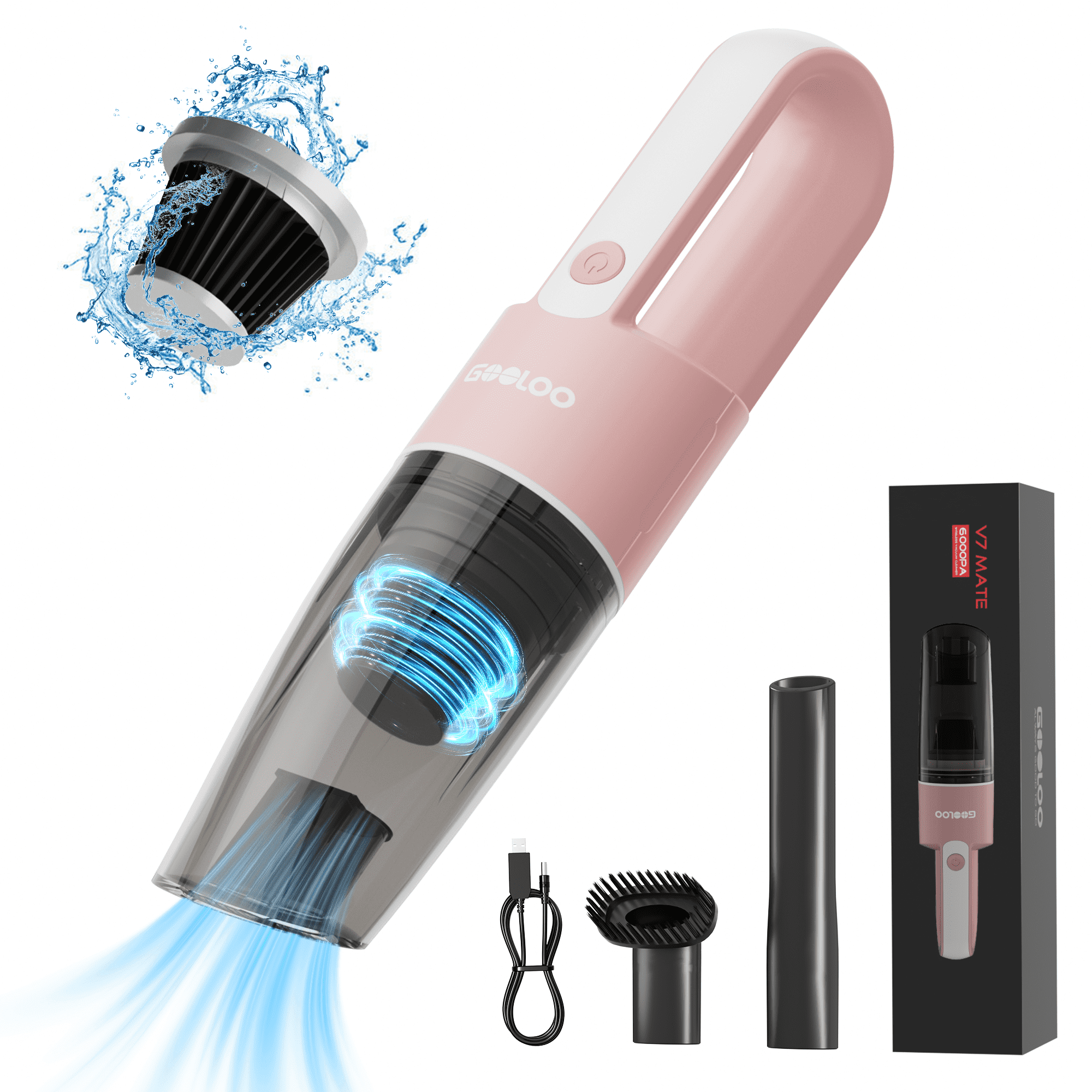 GOOLOO V7 Mate Car Vacuum Cleaner Cordless Portable Lightweight