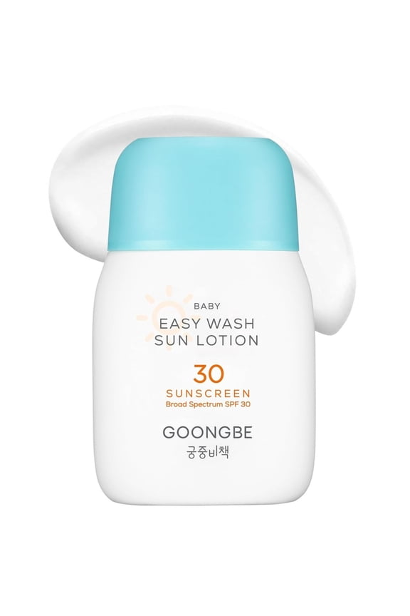 Baby Easy Wash Sun Lotion SPF 30 100% Mineral, Easy-Rinse Baby Sunscreen
