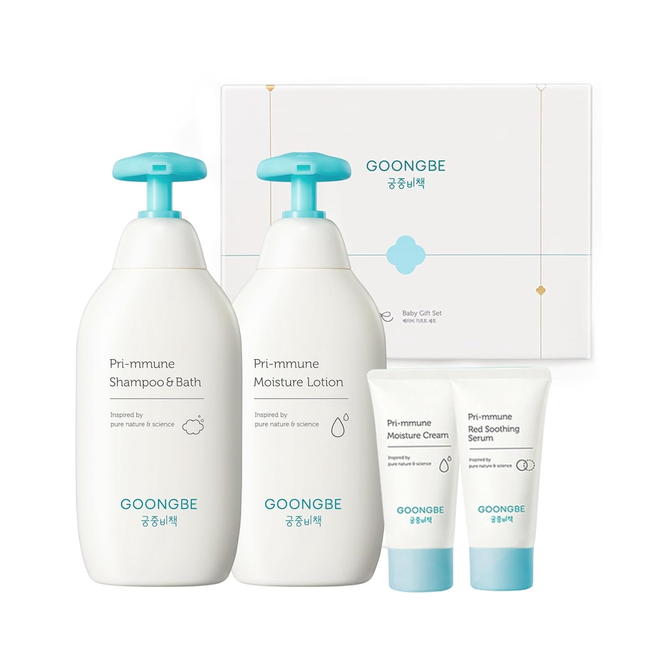 GOONGBE Baby Gift Set 4-piece – Complete Bath & Body Care for Babies