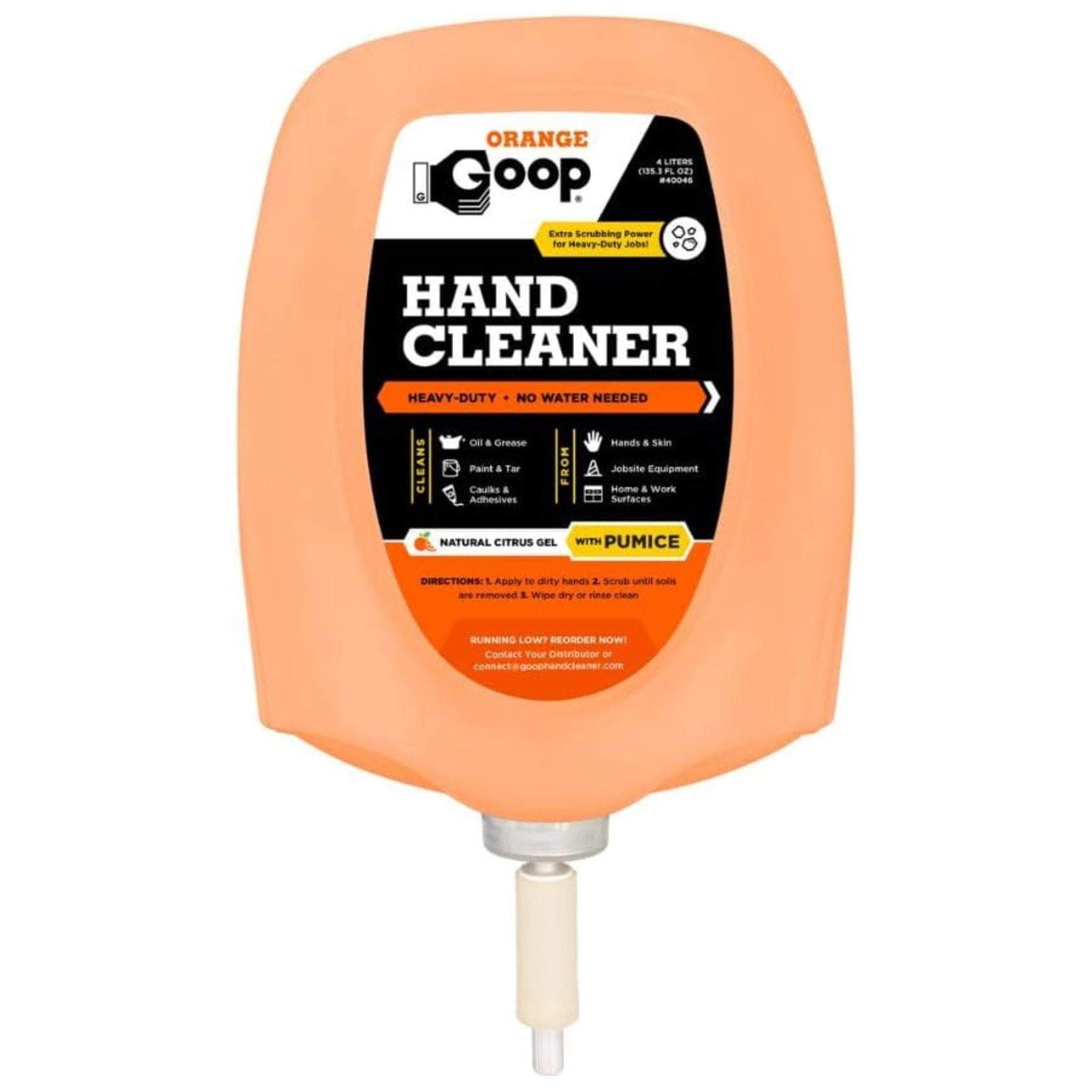 GOJO NATURAL ORANGE Pumice Hand Cleaner, 14 fl oz Squeeze Bottle