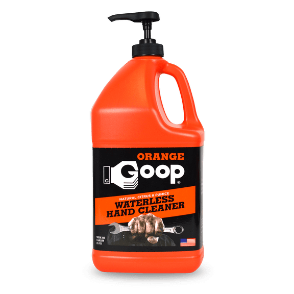 GOOP Orange Liquid with Pumice Multi-Purpose Waterless Hand Cleaner - 1 Gallon Pump Bottle