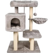GOOPAWS 43-in Heavy-Duty Cat Tree for Large Cats, Multi-Level Tower with Sisal Scratching Posts, Plush Perch, Hammock & Condo Anti-Tip Design