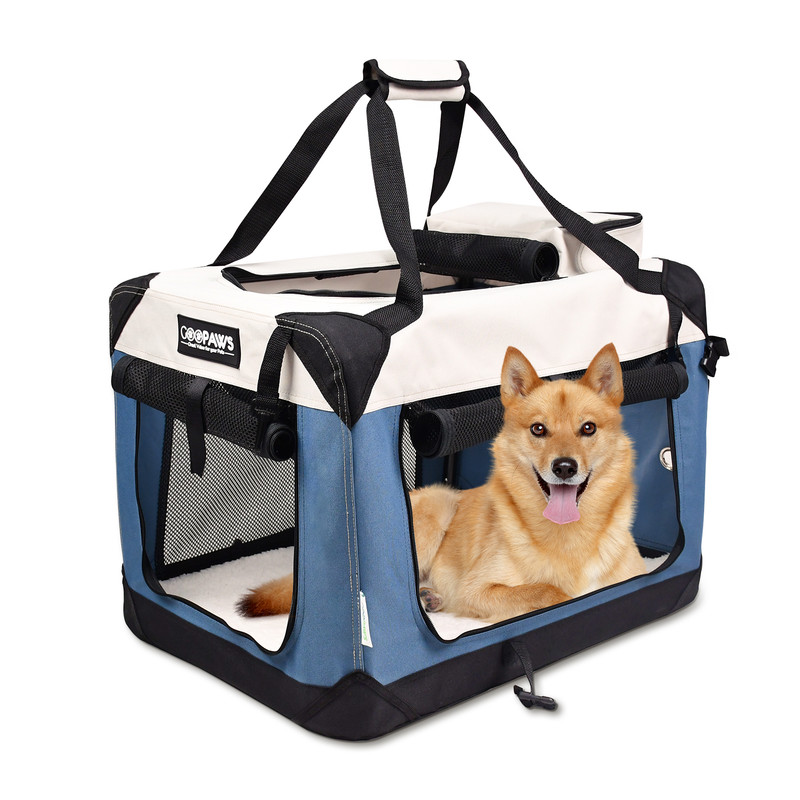 GOOPAWS Soft Pet Crates Kennel 24 27 30 and 36 3 Door Soft Sided