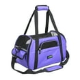 thumbnail image 1 of GOOPAWS Soft-Sided Dog & Cat Carrier Bag, Purple, 17'', 1 of 7