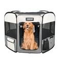 thumbnail image 1 of GOOPAWS Soft-Sided Dog & Cat Playpen, Light Grey, 61-in, 1 of 5