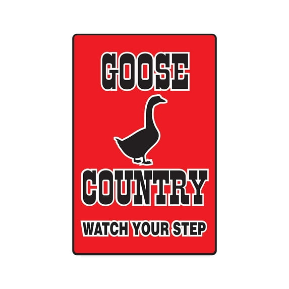 GOOSE COUNTRY Decal farm animals watch your step redneck parking | Indoor/Outdoor | 9" Tall