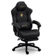 thumbnail image 1 of KARXAS Big and Tall Gaming Chair with Footrest and Suede Fabric, Office Game Chair with Pocket Spring Cushion, High Back Ergonomic for Adults, 440LBS, Black, 1 of 9