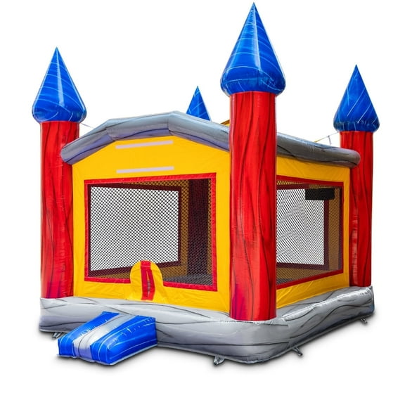 GOOSH Inflatable Bounce house, Big Bouncy House with 2 Pcs 580W Blower, Kids Bounce House 13 Feet for Kids with Basketball Hoop, Bouncing Castle with Large Jumping Area for Indoor Outdoor Party