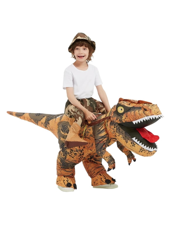 Dinosaur Costume Inflatable for Kids, Blow Up Dinosaur Costume Kid T Rex Costume for Boys Girls, Funny Unisex Blow Up Costumes for Halloween Party Cosplay