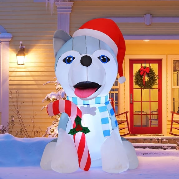 Goosh Inflatable Walmart GOOSH, Christmas Inflatable Dog, 4 FT, Outdoor Garden Decor - Walmart.com