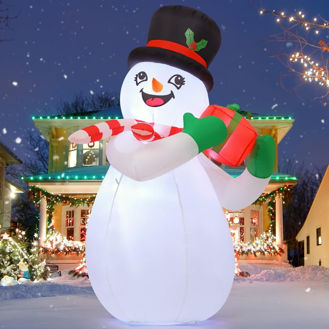 GOOSH 5 FT Christmas Inflatables Snowman Outdoor Decorations Blow Up