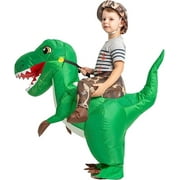 GOOSH 55 inch Halloween Costumes Inflatable Dinosaur Costume for Kids, Funny Toddler Dinosaur Costume for Boys Girls, Blow Up Dinosaur Costume Teen Size for Hal