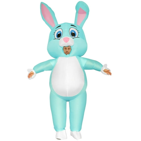 GOOSH 72 inch Adult Inflatable Bunny Costume, Blow Up Inflatable Costume Adult Size, Funny Men Women Unisex Inflatable Halloween Costumes for Halloween Holiday Party Cosplay
