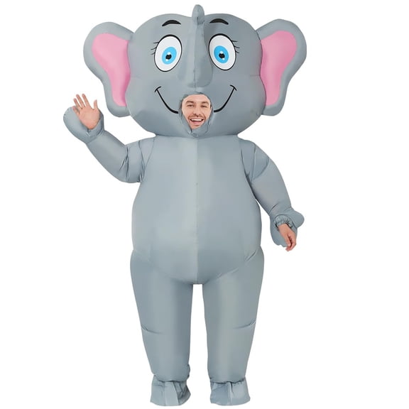 GOOSH Adult Elephant Inflatable Costume, Elephant Blow Up Costume Elephant Halloween Costume Adult Size, Funny Halloween Costumes Men Women Unisex Adult Elephant Costume for Halloween Party Cosplay