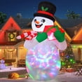 thumbnail image 1 of GOOSH Christmas Inflatable 6 FT Blow Up Snowman Inflatable with Colorful LEDs, Snowman Blow Up Snowman Christmas Decorations, Christmas Inflatable Outdoor Decoration Clearance for Xmas/Holiday/Garden, 1 of 7