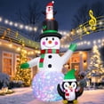 thumbnail image 1 of GOOSH Christmas Inflatables 7 FT Snowman Inflatable with Built-in Music & 360° LED Light, Inflatable Snowman Blow up Snowman with Penguin, Outdoor Christmas Decorations for Xmas Holiday Party, 1 of 8
