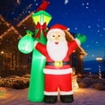 thumbnail image 1 of GOOSH Christmas Inflatables 8.2 FT Santa Claus inflatable with LED Lights, Giant blow up Santa Claus Standing under Green Lighthouse, Outdoor Christmas Decorations Santa Inflatables for Xmas Holiday, 1 of 7