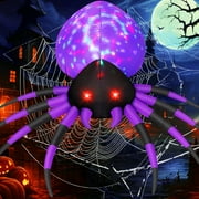 GOOSH Halloween Inflatable 5 FT Halloween Spider Inflatable, Inflatable Halloween Spider Halloween Blow Up Spider with LED Lights, Outdoor Halloween Decorations Clearance for Halloween/Holiday/Party
