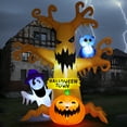 thumbnail image 1 of GOOSH Halloween Inflatables 8 FT Halloween Inflatable tree with Ghost Pumpkin and Owl, Halloween Dead Tree Decorations Scary Halloween Decorations with Built-in Lights for Halloween/Holiday/Party, 1 of 7