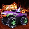 thumbnail image 1 of GOOSH Halloween Inflatables 8 FT Inflatable Monster Truck with Built-in LEDs, Halloween Inflatable Truck with Blow Up Ghost Pumpkin, Outdoor Halloween Decorations for Holiday Party Indoor Outdoor, 1 of 7