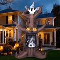 thumbnail image 1 of GOOSH Halloween Inflatables 9 FT Halloween Tree Inflatables with Built-in LED lights, Scary Halloween Spooky Tree Blow Up with White Ghost, Outdoor Halloween Decorations for Halloween Holiday Party, 1 of 7