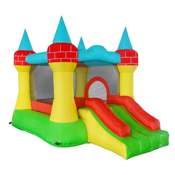 GOOSH Kids Bounce House, Giant Bounce House Jumping Castle Slide with 450W Blower, Bouncing Castle with Large Jumping Area, Indoor Outdoor Inflatable Bounce House for Kids, 8 ft x 12 ft x 8 ft