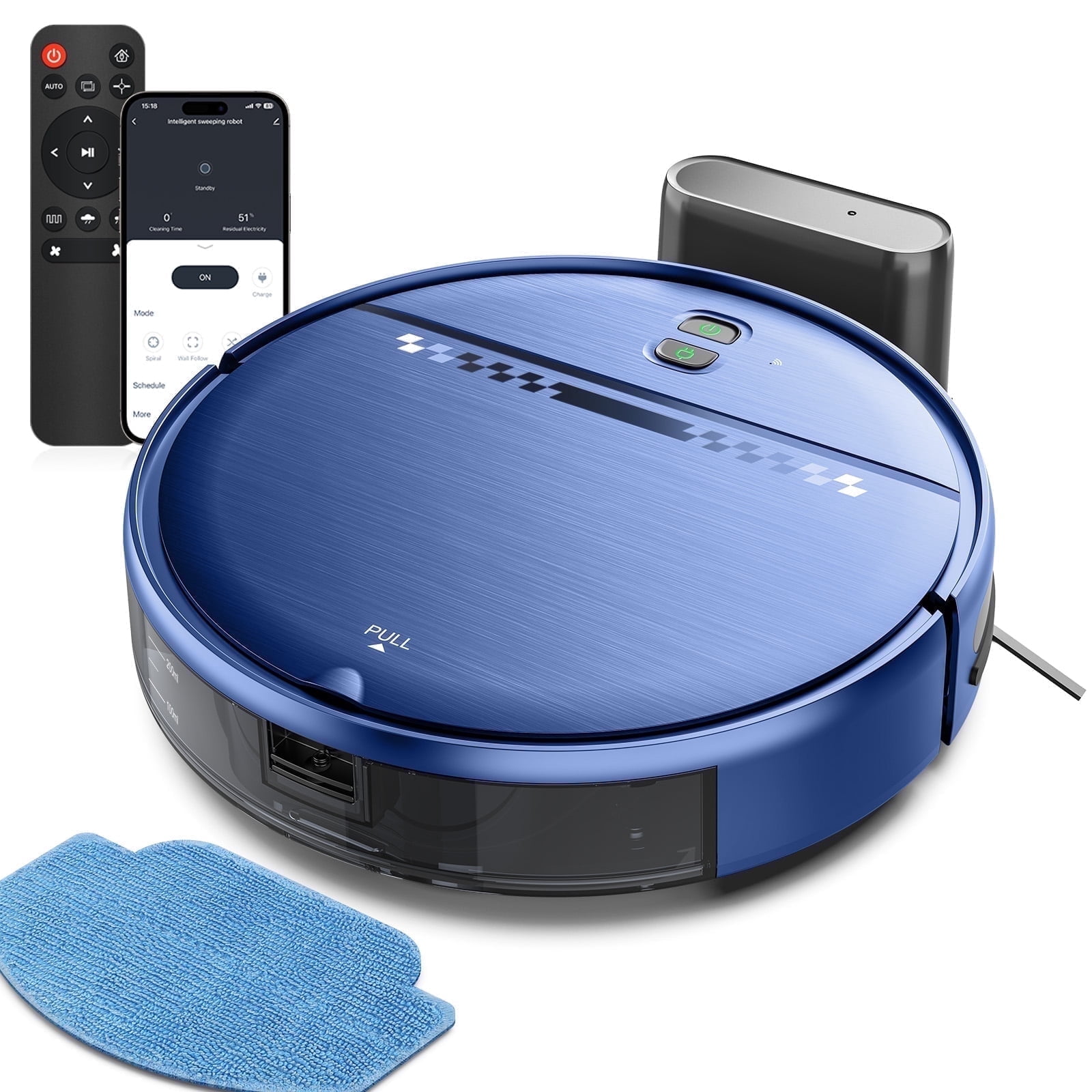 GOOVI Robot Vacuum Cleaner, 2 in 1 Robot Vacumm Mop Combo, With Alexa/WiFi/App Connection, for Pet Hair, Hard Floor
