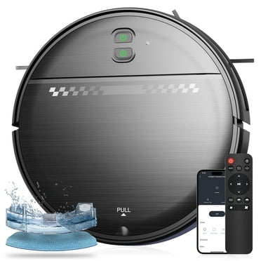 GOOVI Robot Vacuum Cleaner and Mop Combo with App WiFi and Remote Control Robotic Vacuums, Black