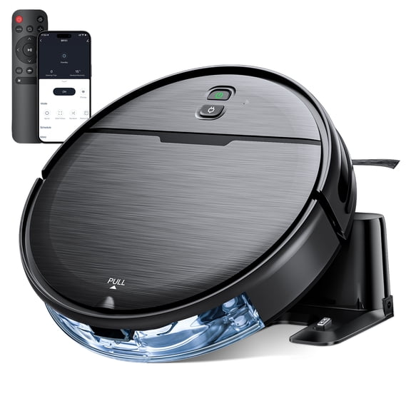 GOOVI Robot Vacuum Cleaner and Mop Combo with App WiFi and Remote Control Robotic Vacuums, Black