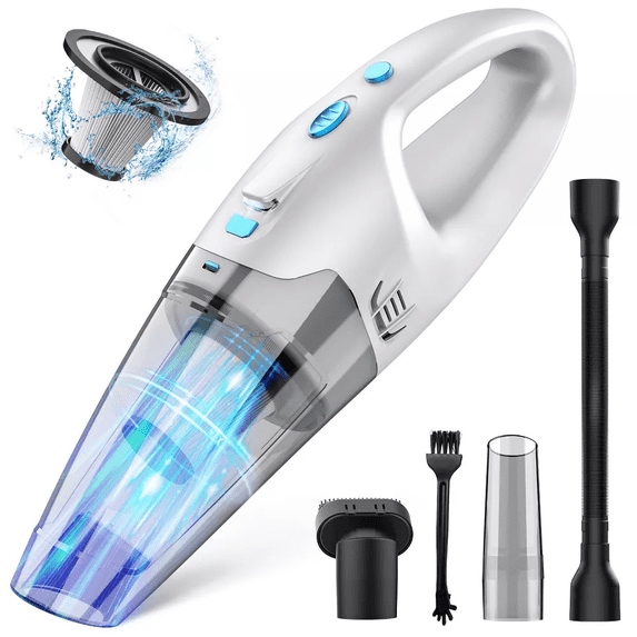 Cordless Vacuum Cleaner with 6KPa Suction, USB Vacuum Cordless Rechargeable