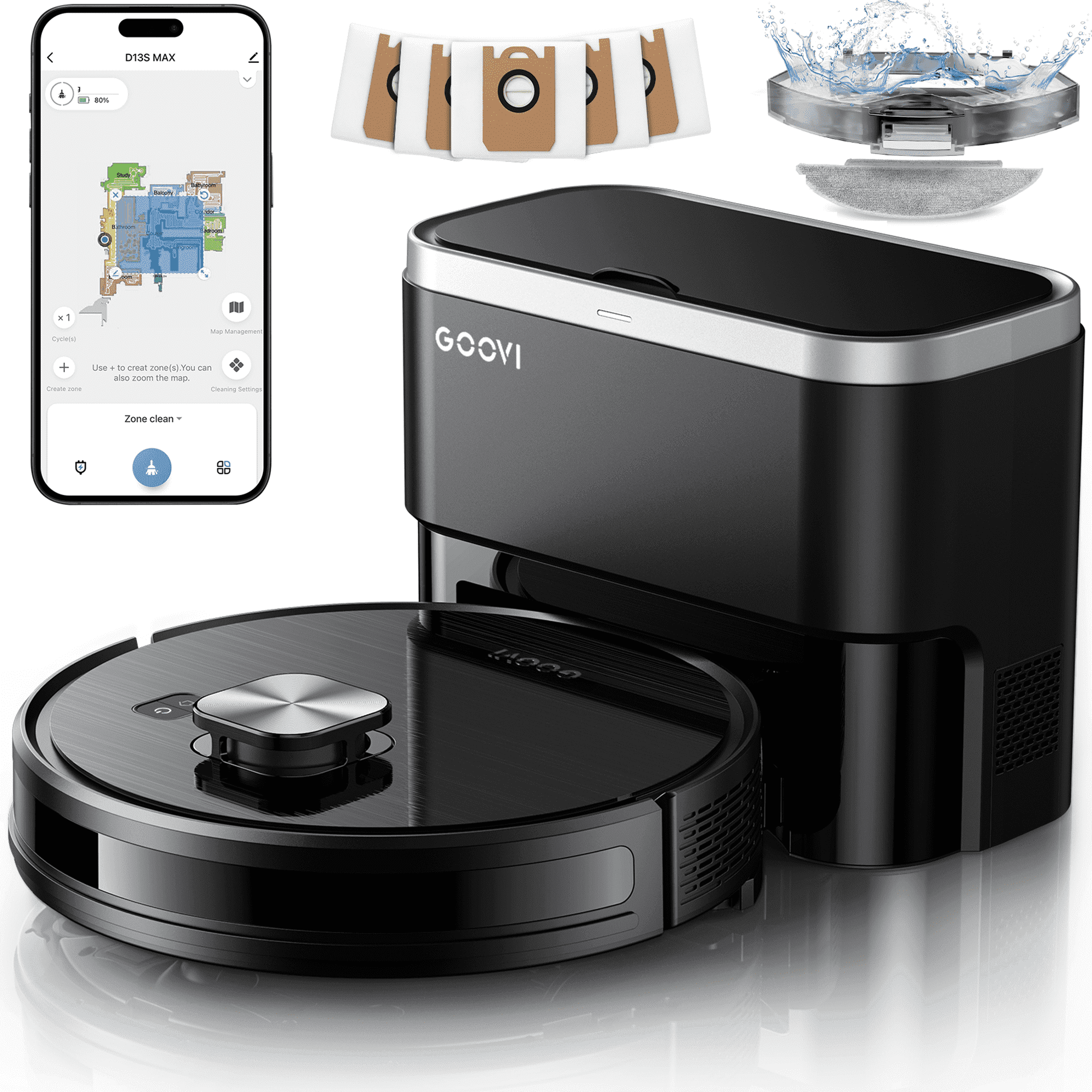 DREAME GoVac 100 L Robot Vacuum and Mop Combo