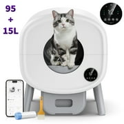 GOOVI Self Cleaning Cat Litter Box Smart Automatic Litter Box with App Control, White