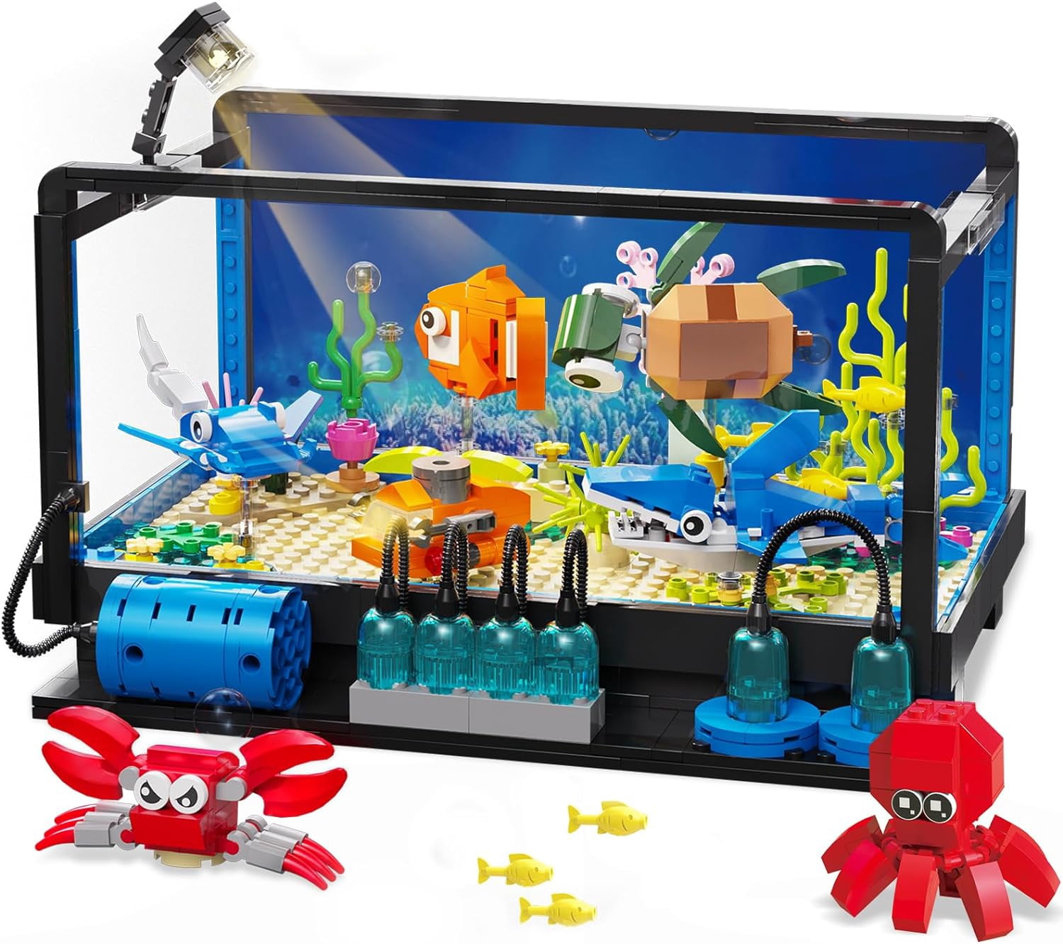 Goqi GOQI Fish Tank Building Set,Compatible with Lego Aquarium Including ...