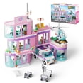 thumbnail image 1 of GOQI Friends City Hospital Building Set, Ambulance Truck with Hospital Bed Wheelchair Playset Birthday, Gift for Boys Girls Kids 6+ Years Old, 1 of 7