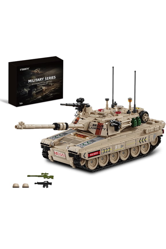 M1A2 Abrams Tank Building Set for Adults-Compatible with Lego Tank, Collectible Army Model, Gift Ideal for Military Enthusiasts (1002 PCS)