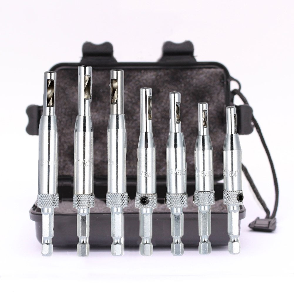 GORCHEN Center Drill Bit Set Self Centering Hinge Hole Drilling Tool ...