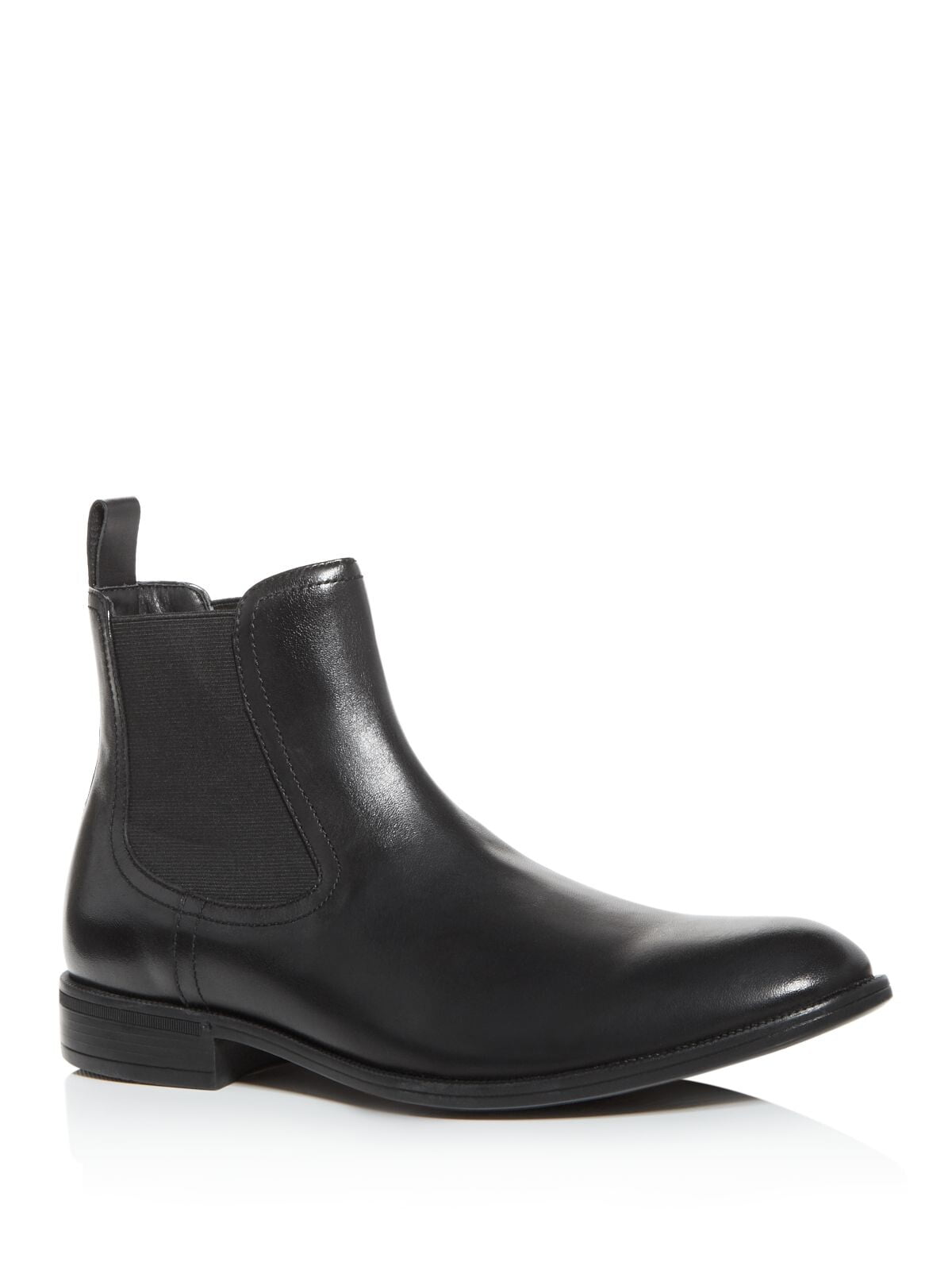 GORDON RUSH Mens Black Goring Comfort Cardiff Round Toe Block Heel Slip