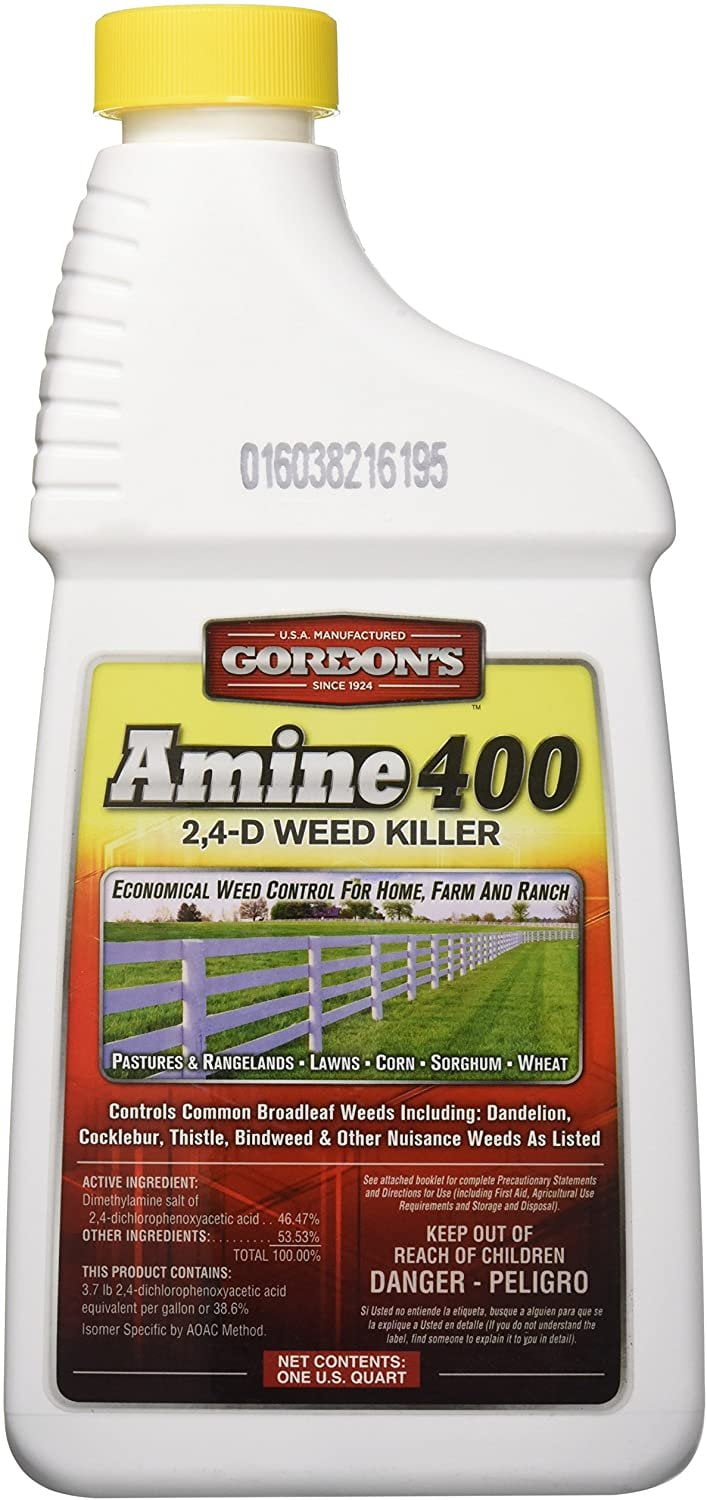 GORDON'S Amine 400 2,4D Weed Killer, 1 Quart 8141082