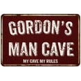 thumbnail image 1 of GORDON'S Man Cave Sign Garage Mancave Decor Accessories Signs Vintage Retro Rustic Tin Wall Art Name Home Beer Dads Gift 8 x 12 Matte Finish Metal 108120003285, 1 of 1