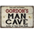 thumbnail image 1 of GORDON'S Man Cave Sign Rustic 12 x 18 Matte Finish Metal 112180035175, 1 of 1